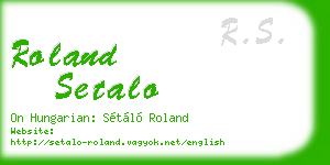 roland setalo business card