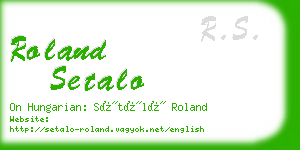 roland setalo business card